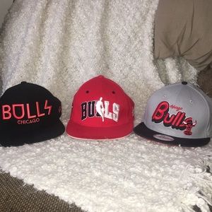 Chicago Bulls hat trio